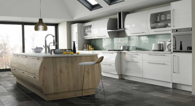 kitchens in portglenone, antrim, ballymena by 5 star kitchens - cutler - gloss neutral
