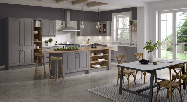 kitchens in burryport, wales by steve williams - lincoln - serica - stock